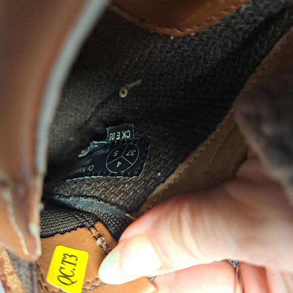 DR MARTENS Brown Leather Slip On Mules 8B02 LEATHER SQUARE TOE SHOES WOMENS SZ 6 - Picture 9 of 9